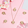 6Pcs Brass Locket Pendants KK-BBC0015-49-4