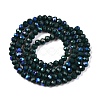 Electroplate Opaque Solid Color Glass Beads Strands EGLA-A044-P3mm-L12-3