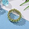 Round Glass Seed Beaded Finger Rings RJEW-JR00307-4