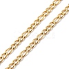 Heart & Rose Brass Pendant Necklace 304 Stainless Steel Chains for Women NJEW-JN04088-7