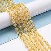 Heated Natural Citrine Beads Strands G-P463-11-2