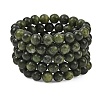 Natural Jade Beaded Stretch Bracelets BJEW-I253-10mm-07-1