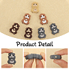 CHGCRAFT 16Pcs 4 Colors Squirrel Food Grade Eco-Friendly Silicone Beads SIL-CA0003-02-5