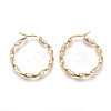 201 Stainless Steel Hoop Earrings EJEW-A054-05A-G-1