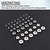 180Pcs 6 Style 202 Stainless Steel Spacer Beads STAS-UN0027-03-4