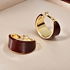 Brass & Acrylic Hoop Earrings FS-WG659A8-02-1