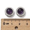 Brass Pave Natural Amethyst Multi-Strand Links KK-D366-01P-C-3