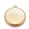 Ion Plating(IP) 304 Stainless Steel Pendant Cabochon Settings X-STAS-G127-13-25mm-G-2