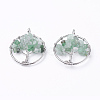 Natural Green Aventurine Pendants G-E419-12P-1