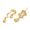 Rack Plating Brass Melting Teardro Dangle Stud Earrings for Women EJEW-Z019-01G-2