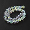 Transparent Electroplate Glass Beads Strands EGLA-N002-34D-H01-2