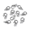 Platinum Plated Alloy Lobster Claw Clasps X-E102-NF-2