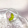 Handmade Lampwork Beaded Finger Rings WG8AEDA-02-1