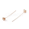 Brass Flower Head Pins LS-KK-G413-04KCG-3