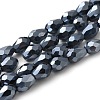 Electroplate Glass Beads Strands EGLA-D017-7x5mm-2-1
