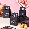 Silver Stamping Heart Packaging Handbag Holder KBAG-WH0045-05B-4