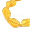 Natural Yellow Fluorite Beads Strands G-G106-F03-01-3