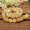 Natural Gemstone Yellow Hematoid Quartz Beads Strands G-N0078-F12mm-10-2