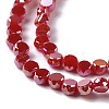 Electroplate Glass Beads Strands GLAA-E036-04E-4