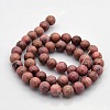 Round Natural Rhodonite Beads Strands G-N0120-35-8mm-2