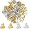 40Pcs 2 Colors Rack Plating Brass Ice Pick Pinch Bails KK-FH0004-27-1