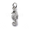 Brass Micro Pave Cubic Zirconia Charms ZIRC-F131-06P-1