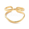 304 Stainless Steel Open Cuff Rings for Women RJEW-M020-07G-07-2