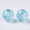 Transparent Crackle Acrylic Beads X-CACR-N002-04-2