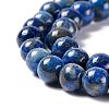 Natural Lapis Lazuli Round Bead Strands X-G-E262-01-6mm-3