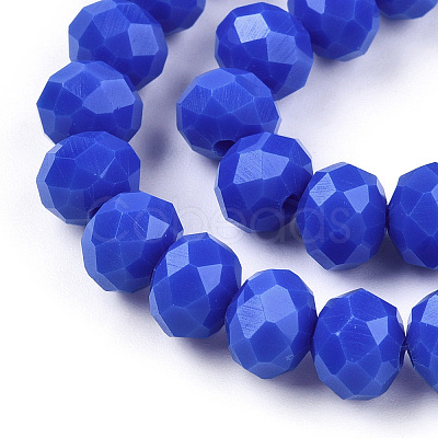 Opaque Solid Color Glass Beads Strands EGLA-A034-P10mm-D32-1