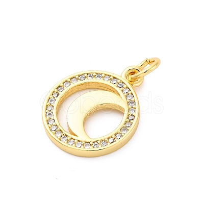 Brass Micro Pave Cubic Zirconia Pendants KK-D325-60G-03-1