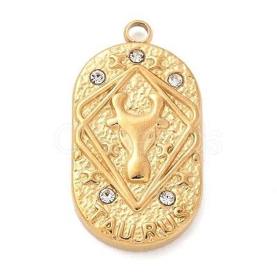 304 Stainless Steel Pendants STAS-F349-03G-07-1
