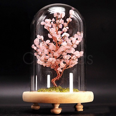 Natural Rose Quartz Display Decoration TREE-PW0001-22C-1