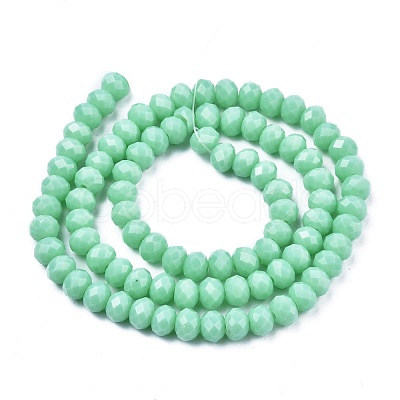 Opaque Solid Color Glass Beads Strands X-EGLA-A034-P10mm-D14-1