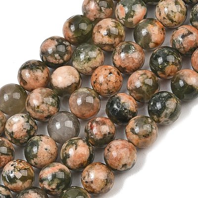 Natural Green Rutilated Quartz Beads Strands GG-CBAC4F6-B01-8mm-B-1