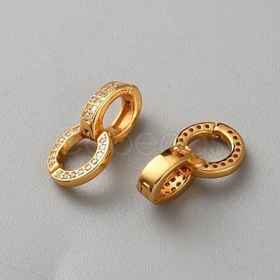 925 Sterling Silver Pave Cubic Zirconia Twister Clasps STER-WH0027-07A-G-1