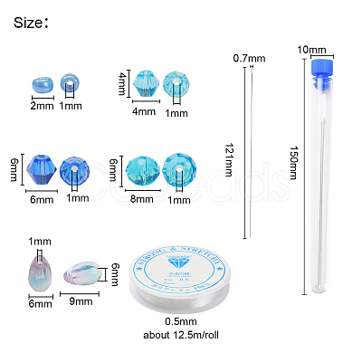 DIY Blue Series Jewelry Making Kits DIY-YW0003-05B-1
