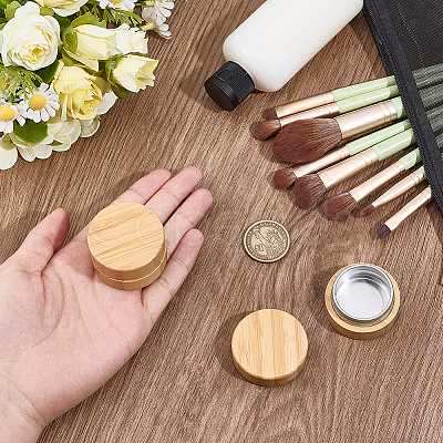 10G Bamboo & Aluminum Cream Jar CON-WH0112-016A-1