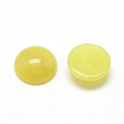 Natural Lemon Jade Cabochons G-R416-16mm-01-1
