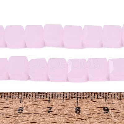 Imitation Jade Glass Beads Strands GLAA-R041-8x8mm-B03-1