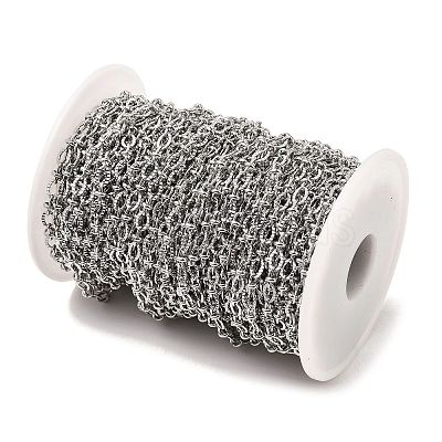 Non-Tarnish 304 Stainless Steel Oval Link Chains CHS-P018-23P-1