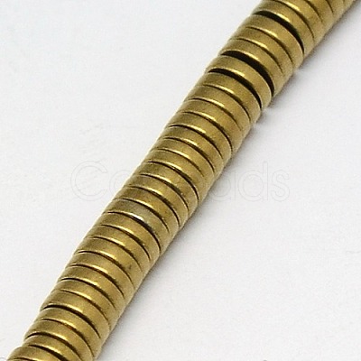 Electroplate Non-magnetic Synthetic Hematite Beads Strands G-J164B-4mm-07-1