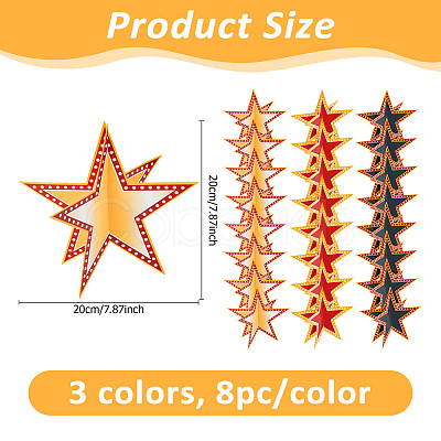 24Pcs 3 Colors Paper Display Decorations DIY-DC0004-12-1
