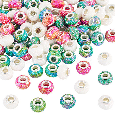 100Pcs Large Hole Resin European Beads OPDL-TA0001-06C-1