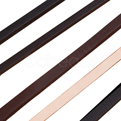 Flat Cowhide Leather Cord WL-GF0001-10B-03-1