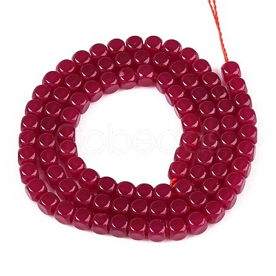 Lab Grown Red Corundum Beads Strands G-G106-N01-03-1