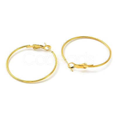 16Pcs 4 Size Brass Hoop Earring Findings KK-YW0001-95-1