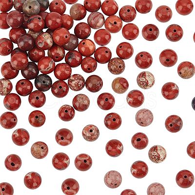 Olycraft Natural Red Jasper Beads Strands G-OC0001-13-1