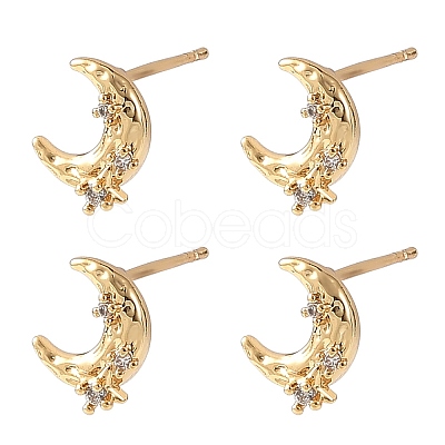 SHEGRACE Brass Micro Pave Cubic Zirconia Stud Earrings XGRQ4N353-703G-1