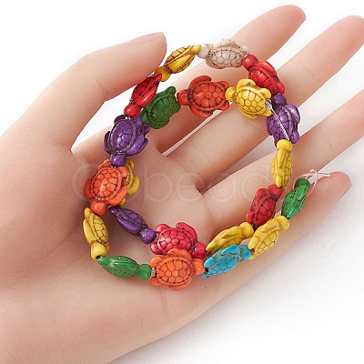 Synthetic Turquoise Beads Strands G-YW0001-50B-1